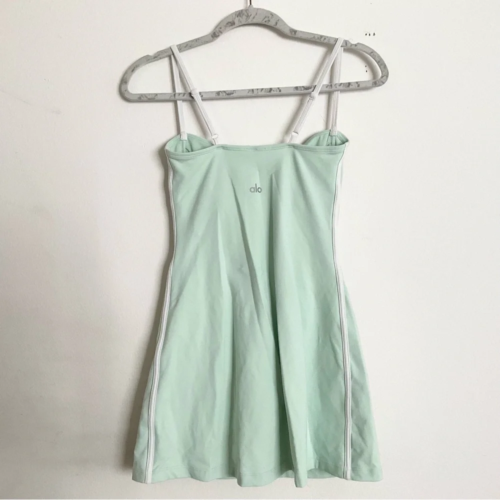 Alo Yoga Airbrush Streamlined Dress Spearmint/White XS